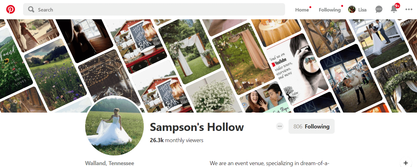 Join Sampson's Hollow on Pinterest